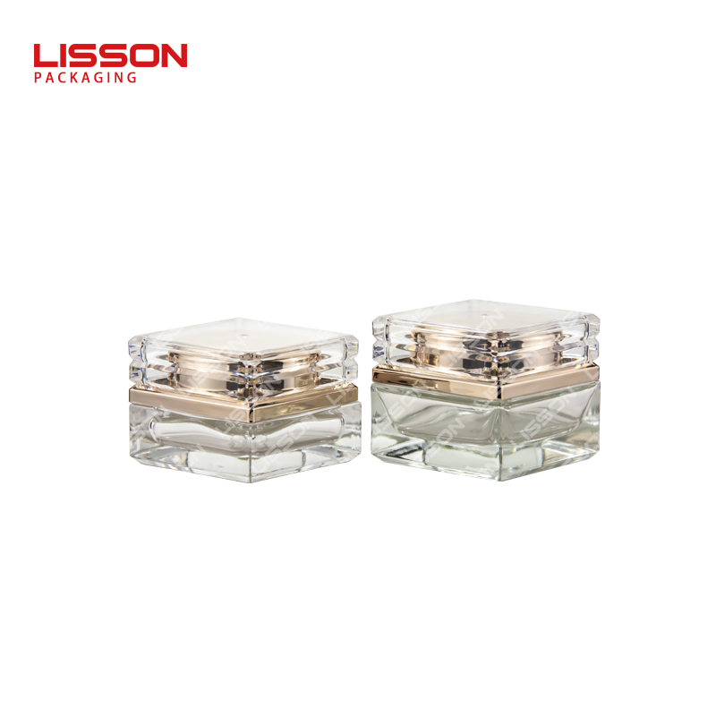Empty Cream Glass Jars 